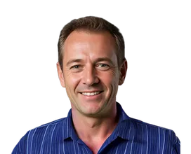 Person mit blauem Hemd